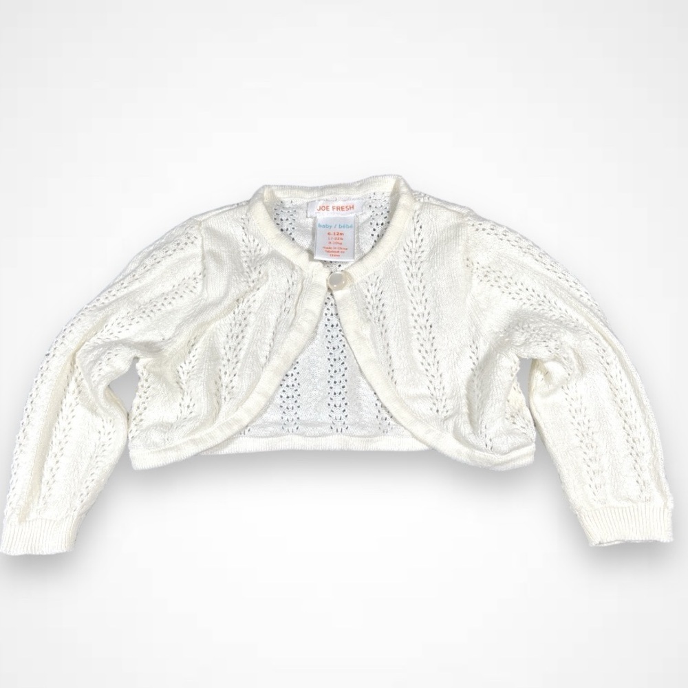 4/$20 Joe Fresh White Cropped Sweater